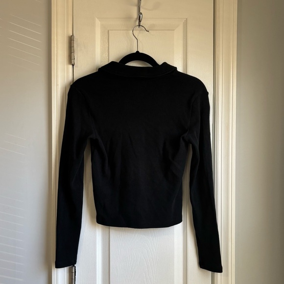 Madewell Ribbed Zip-Front Tee - Picture 3 of 4